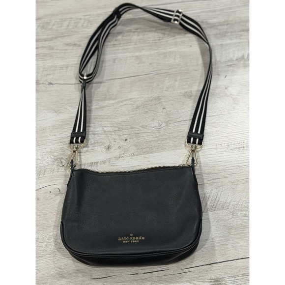 Kate Spade Rosie Women's Small Black Leather Crossbody Bag Adjustable Strap - Picture 3 of 11